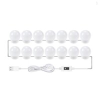 14 Chiếc Đèn LED Trang Điểm Gương Điều Khiển Cảm Biến Thông Minh Vanity Gương Đèn Phòng Tắm Gương Ánh Sáng Với Cáp USB 1.5m Đèn LED Dải
