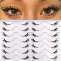 14 Đôi Lông Mi Mềm Mại Lông Tơ Tự Nhiên- Lông Mi Giả Mắt Nửa, Trong Suốt, Mỏng, Chéo, Lông Tơ, Uốn Cong, Thích Hợp Để Sử Dụng Hàng Ngày Và Trang Điểm