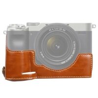 1/4 inch Thread PU Leather Camera Nửa trường hợp Case cho Sony ILCE-7C / A7C (BROWN)