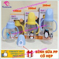 (140ml / 200ml / 260ml) Bình Sữa PP CỔ HẸP Kichilachi [Tốt và rẻ sv Pigeon Avent Medela Comotomo Wesser Dr Brown Agi Playtex Spectra Unimom Upass Kichilachi Chuchu Chicco Nuk]