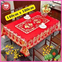 {1.4*1.8m} Khăn trải bàn 3D Chữ Nhật sang trọng không thấm nước, chống thấm dầu mỡ, dễ lau chùi (đủ màu)