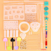 141Pcs DIY Silicone Resin Casting Molds Pendant Making Necklace Mould Hand Craft