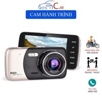 (145) Cam Hành Trình Ô Tô Full HD 1080P Ống Kính Kép Màn 4 Inch Kèm Mắt Camera Lùi