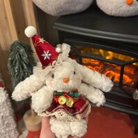 1485 Người Bộ Sưu Tập Giáng Sinh Bóng Thỏ Sang Trọng Búp Bê Búp Bê Túi Mặt Dây Chuyền Xe Móc Khóa Mặt Dây Chuyền Ngày Lễ Quà Tặng Cô Gái #TZ36TZ#