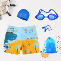 1486 Lần Mua Lại Đồ Bơi Trẻ Em Quần Bơi Viền Rộng Lớn Trẻ Em Hoạt Hình Plus Kích Thước Học Sinh Boxer Học Bơi Đồ Bơi Bơi Bơi Gog