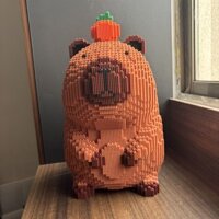 [1494 Đánh giá tích cực] Mũ Capybara siêu dễ thương tương thích với đồ chơi lắp ráp Lego cho bé trai và bé gái, đồ trang trí 3D giáo dục, quà sinh nhật