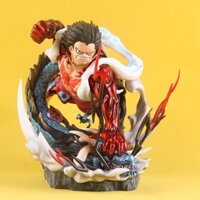 14CM Mô hình chibi Luffy đấm kaido trong ONEPIECE