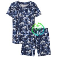 [14kg-35kg] Đồ bộ thun ôm đẹp xuất sắc cho bé trai hàng xuất xịn màu xanh đen xương khủng long