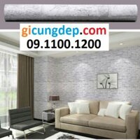 14m (7m2) Giấy dán tường giả gạch trắng