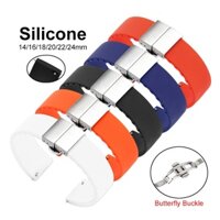 14mm 16mm 18mm 20mm 22mm 24mm Dây đeo đồng hồ cao su silicon tương thích với vòng tay Seiko Dây đồng hồ phát hành nhanh có khóa gấp