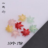 14mm Acetate Lá 10 Cái Một Bộ Chất Lượng Cao Cổ Hanfu DIY Handmade Kẹp Tóc Chất Liệu Tua Rua Tag