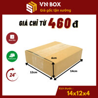 14x12x4 Combo 100 Hộp carton đóng hàng hộp giấy, hộp ship cod gói hàng - VN Box