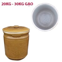[15-20-30KG] HŨ KHẠP ĐỰNG GẠO, Đựng Đồ Khô Men Vàng Thổ Phong Thủy - Gốm Bát Tràng