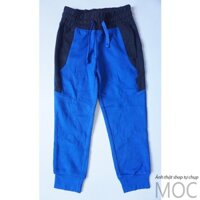 [15-60kg] Quần dài bé trai thun cotton chất dày màu xanh dương vnxk (jogger pants aw) Ảnh thật