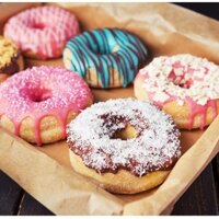 15 Bánh Donut Mousse Khuôn 6 Hai Lớp Vòng Hình Món Tráng Miệng Pháp Chocolate DIY Khuôn Nướng Bánh