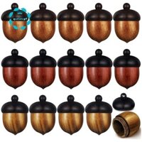 15 Chiếc Gỗ Thu Nhỏ Acorn Charms Gỗ Có Thể Tháo Rời Acorn Mặt Dây Chuyền Như Thể Hiện Gỗ Hình Acorn Hạt Hộp Để Làm Đồ Trang Sức