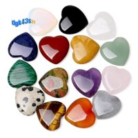 15 Chiếc Thạch Anh Trong Suốt Thạch Anh Mắt Trái Tim Bộ Lòng Bàn Tay Ngón Tay Cái Đá Quý Thiền 0.8 Inch