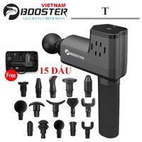 15 ĐẦU MASSAGE - BOOSTER T  - Súng Massage Gun Thư Giãn Cơ Bắp Trị Liệu Đau Nhức Mỏi Công Suất 126W - 6 Đầu
