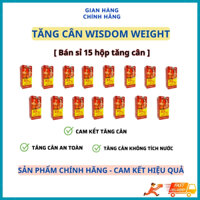 15 hộp tăng cân wisdom weight, vitamin hỗ trợ tăng cân giúp ăn ngon ngủ ngon hơn, hấp thụ tối đa các dưỡng chất