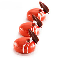 15-kết nối hình bầu dục Mousse Khuôn nướng bánh Khuôn silicon tráng miệng kiểu Pháp