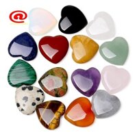 15 Mảnh Đá Tình Yêu Tự Nhiên Thạch Anh Trong Suốt Mắt Trái Tim Bộ Lòng Bàn Tay Ngón Tay Cái Đá Quý Thiền 0.8 Inch