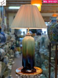 15 mẫu đèn ngủ để bàn trang trí nội thất, mã 910021, men hỏa biến sang trọng, đủ tông màu, phù hợp nội thất gia đình, cao 50-60 cm, giá 1,6-2,5 tr, gốm sứ bát tràng tinh vân