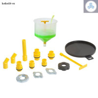 15-Piece Car Radiator Coolant Funnel Kit Spill-Free Funnel Cooling System Funnel Tool with Multiple Caps & Cap Adapters