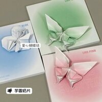 15.000 Người Khen ngợi Chuyển Đổi Trái Tim Bướm Origami Handmade Origami Không Dính Giấy Ghi Chú Vuông Blush Giấy Handmade Origami 0218