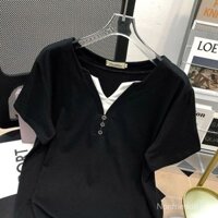 150kg ] Áo Lót 85% Đa Năng Giả Hai Mảnh MM Kích Thước Lớn Áo Slimming T-Shirt Bán Chạy [Kích Thước Lớn Tay Ngắn Tỷ Lệ Tái Mua Thanh Lịch Đơn Giản 2025