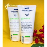 (150ml) TEM CHÍNH HÃNG Gel rửa mặt giảm nhờn & ngăn ngừa mụn Isis Pharma Teen Derm Gel