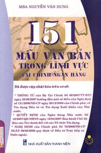 151 Mẫu Văn Bản Trong Lĩnh Vực Tài Chính Ngân Hàng