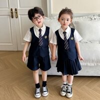 1531 Bộ sưu tập người Anh Quần áo chị em Quần áo mẫu giáo Quần áo lớp Quần áo trẻ em Ngày trẻ em Phong cách Anh Học sinh tiểu học Bộ đồ ảnh tốt nghiệp / 3.26