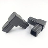 1536 Bộ sưu tập người 20 * 20 Đầu nối ống vuông Góc nhựa Khớp góc phải Phụ kiện cửa sổ cố định mảnh Mã góc đục lỗ ngoài trời