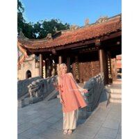 [155-HẾT HÀNG] Set áo dài yếm cách tân phối cổ nơ mặc Tết 2024 chất nhung hàn xinh xắn dề thương