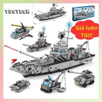 [1560 CHI TIẾT] Bộ đồ chơi mô hình lắp ráp 8 Mô Hình TÀU CHIẾN HẠM, CHIẾN THUYỀN, XE TĂNG ở