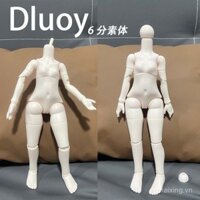 [1576 người khen ngợi] Cơ thể Dluoy 6 điểm mới khớp búp bê mjd có thể di chuyển với bộ chuyển đổi đầu búp bê nhựa dẻo cơ thể búp bê thông dụng không BJD