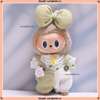 15cm 17cm quần áo Labubu Bộ đồ yếm nơ Labubu V1 V2 Baby Three V3 Mini Baoao Liila Luky Cat Dora