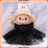 15cm 17cm quần áo Labubu Mũ rơm + Bộ ren cưới Macaron V1 V2 Baby Three V3 Mini Baoao Liila Cat Dora
