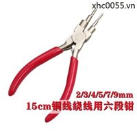 15cm Cầm Tay Di Động Cuộn Dây Sáu Đoạn Kìm 971 Dây Đồng Cuộn Dây Vòng Trang Sức diy Hình Mùa Xuân Mũi Tròn Kìm Nhỏ