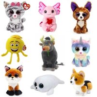 15cm Ty Mắt Lớn Bò Động Vật Sang Trọng Slick Fox Ferdinand Locky Axolotl