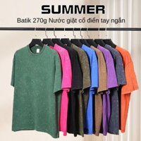 15H-AT009 Áo Thun Cotton Ngắn Tay Kiểu Mỹ Cổ Tròn