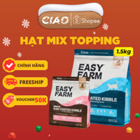 [1.5kg] Hạt mix topping cho mèo Easy Farm, tăng cường miễn dịch, bảo vệ hệ tiêu hóa, đẹp da lông, hương vị gà và cá hồi