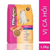 [1.5kg] Thức ăn cho mèo Minino Yum Salmon 1.5kg vị cá hồi
