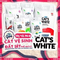 15L Cát đất sét Cat's White cao cấp Mèo không bụi Thổ Nhỹ Kỳ Cat White vón cục thấm hút khử mùi