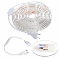 15m dây đèn LED dây 5050 ống nhựa Vàng tặng kèm dây nguồn ghim