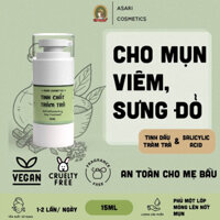 [15ml] Tinh chất chấm mụn tràm trà cho mụn viêm, sưng handmade Asari Cosmetics