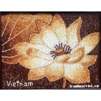 [15x20] Bộ nguyên liệu tranh gạo Hoa sen 2
