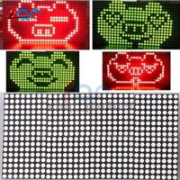 16 * 32 16x32 Dot Matrix Control Display Module DIY Kit Màu Đỏ Xanh Lá Cây Điều Khiển Kép LED Hiển Thị Mô Đun Điện Tử Vui Vẻ Bộ