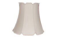 16" Anna cream silk v notch drum lamp shade