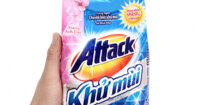 1/6 Bột giặt Attack khử mùi hương hoa anh đào 360g